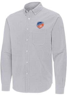 Antigua FC Cincinnati Mens Ash Porter Long Sleeve Dress Shirt