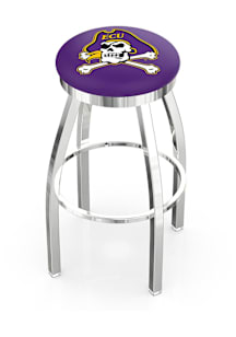East Carolina Pirates Chrome Pub Stool - Silver