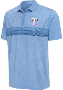Antigua Texas Rangers Mens Light Blue Dashing Short Sleeve Polo