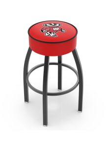 Black Wisconsin Badgers Mascot Swivel Pub Stool