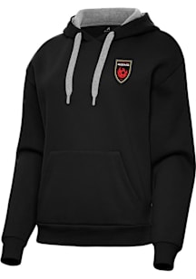 Antigua Phoenix Rising FC Womens Black Victory Hooded Sweatshirt