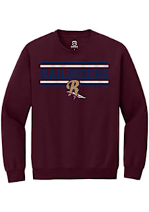 Summit Sportswear Scranton Wilkes Mens Maroon Double Bars LS Long Sleeve Crew Sweatshirt