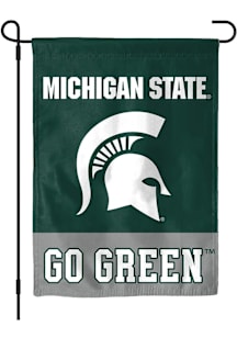 Green Michigan State Spartans Slogan Garden Flag