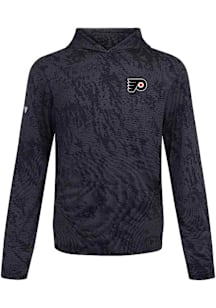 Levelwear Philadelphia Flyers Mens Black Platform Embroidered 3D Patch Long Sleeve Hoodie