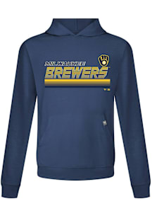 Levelwear Milwaukee Brewers Mens Navy Blue Relay Breaker Hood