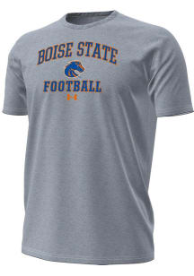 Under Armour Boise State Broncos Grey Football Performance Short Sleeve T Shirt