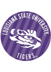 LSU Tigers 3&quot; Stripes Button - Purple