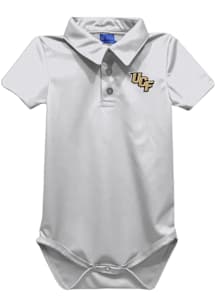 Vive La Fete UCF Knights Baby White Team Short Sleeve One Piece Polo