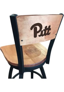 Brown Pitt Panthers Maple Seat Maple Back Swivel Pub Stool