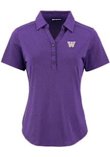 Cutter and Buck Washington Huskies Womens Purple Forge Eco Polo Short Sleeve Polo Shirt