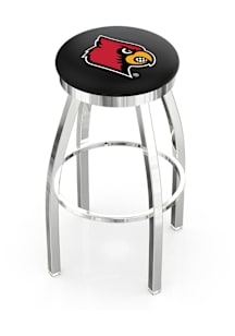 Louisville Cardinals Chrome Pub Stool - Silver