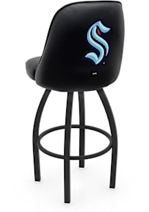 Seattle Kraken Padded Swivel Pub Stool - Black