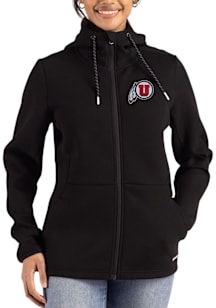 Cutter and Buck Utah Utes Womens Black Epic Comfort Full Zip Light Weight Jacket