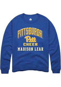 Madison Lear Rally Mens Blue Pitt Panthers NIL Arch Logo Player Crew