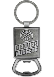 Denver Nuggets Double Sided Pewter Bottle Opener Keychain - Grey