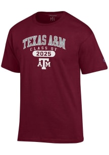 Champion Texas A&amp;M Aggies Maroon Class of 2025 Pill Jersey Short Sleeve T Shirt
