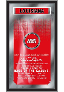 Louisiana Ragin' Cajuns Fight Song Hanging Back Bar Mirror