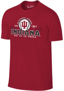Indiana Hoosiers 2025 Big Ten Baseball Short Sleeve T Shirt - Crimson