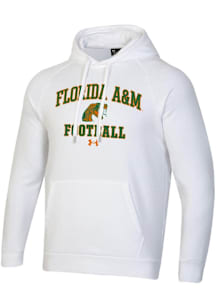 Under Armour Florida A&M Rattlers Mens White Football Rival Long Sleeve Hoodie