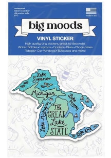 Michigan Great Lakes Map Stickers