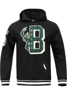 Pro Standard Milwaukee Bucks Mens Black Mash Up Long Sleeve Hoodie