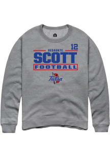 Dedaunte Scott Rally Mens Graphite Tulsa Golden Hurricane NIL Stacked Box Player Crew