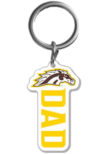 Western Michigan Broncos Dad Acrylic Keychain - Brown