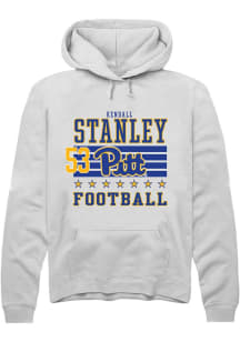 Kendall Stanley Rally Mens White Pitt Panthers NIL Striped Player Hood