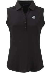 Cutter and Buck Cincinnati Reds Womens Black Mono Forge Eco Polo Shirt