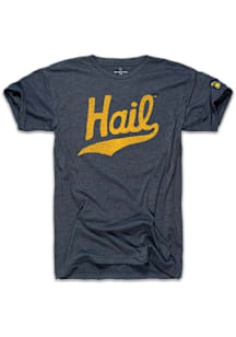 The Mitten State Michigan Wolverines Navy Blue Vintage Hail Short Sleeve Fashion T Shirt