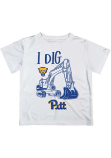 Infant Pitt Panthers White Vive La Fete Excavator Short Sleeve T-Shirt