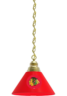 Chicago Blackhawks Single Gold Billiard Lamp