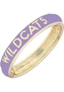 Script Hinge K-State Wildcats Womens Bracelet - Lavender