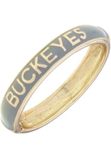 Script Hinge Ohio State Buckeyes Womens Bracelet - Grey