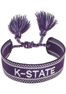 Woven Tassel K-State Wildcats Womens Bracelet - Purple
