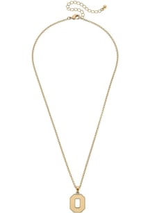 Matte Logo Ohio State Buckeyes Womens Necklace - Red