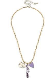 Ball Charm K-State Wildcats Womens Necklace - Purple