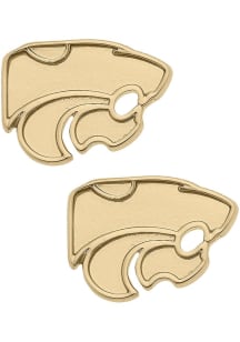 Matte Stud K-State Wildcats Womens Earrings - Purple