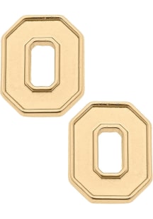 Matte Stud Ohio State Buckeyes Womens Earrings - Red