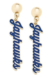 Kansas Jayhawks Enamel Script Womens Earrings