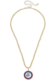 Kansas Jayhawks Pave Disc Necklace