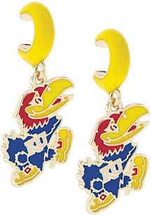 Kansas Jayhawks Logo Hoop Womens Earrings