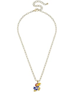 Kansas Jayhawks Enamel Logo Necklace
