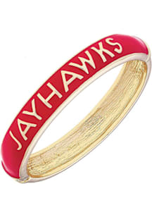 Kansas Jayhawks Script Hinge Womens Bracelet