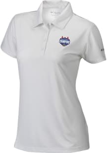Columbia Florida Gators Womens White 2025 National Champions Heat Seal Birdie Short Sleeve Polo Sh..