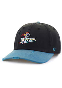 47 Detroit Pistons Hardwood Classics Worn Script Clean Up Adjustable Hat - Black