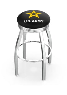 Army 3 Ring Chrome Seat Pub Stool -