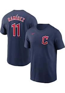 Jose Ramirez Cleveland Guardians Navy Blue Alt Short Sleeve Player T Shirt