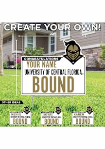 UCF Knights Personalized School Bound Yard Sign - White