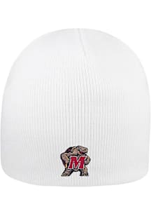 LogoFit Maryland Terrapins White Everest Beanie Mens Knit Hat